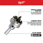 One-Piece Carbide Hole Cutter Set - 4PC - 49-22-8610
