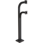 58inch Dual Height Gooseneck Pedesatal, Dual Channel - 58-9C-D