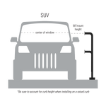 58inch Dual Height Gooseneck Pedesatal, Dual Channel - 58-9C-D