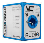 Audio Cable, 16AWG, 4 Conductor, Stranded (65 Strand), PVC Jacket, 500 ft Pull Box - White - 209-2316