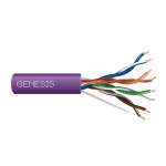 Genesis 23/4 Cat 6 Unshielded (U/UTP) Plenum Networking Cable - Pull Box, 1000ft, Purple - 63611110