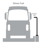 64inch Steel Gooseneck Pedestal - 64-9C-S