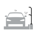 72inch Heavy Duty Dual Height Pedestal for Semi Trucks - 72-DSP-3-12-12
