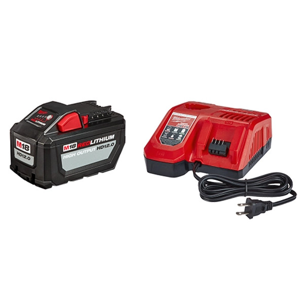 M18 REDLITHIUM™ HIGH OUTPUT™ HD12.0 Battery Pack w/ Rapid Charger - 48-59-1200
