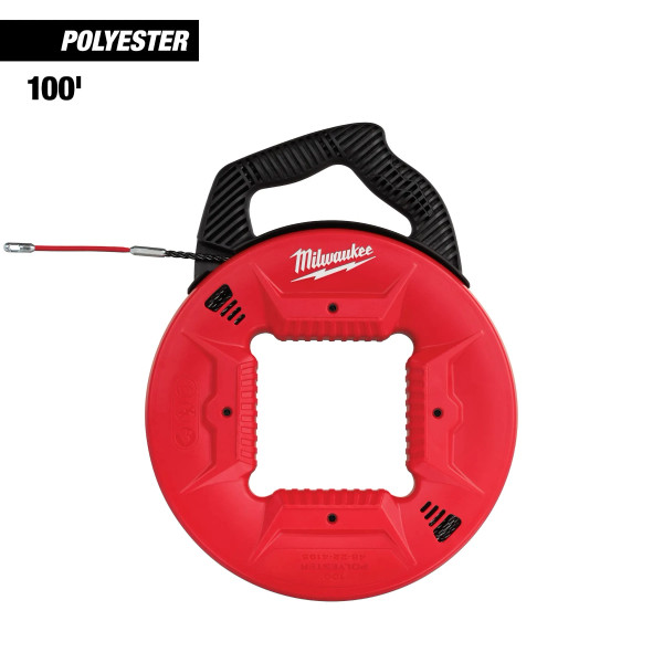 100' Polyester Fish Tape w/ Flexible Metal Leader 48-22-4195