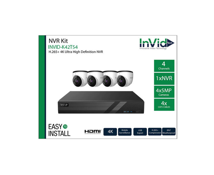 KIT 4CH NVR 2TB 4 PAR-P5TXIR28-LC NDAA - INVID-K42T54 KIT 4CH NVR 2TB 4 PAR-P5TXIR28-LC NDAA - INVID-K42T54