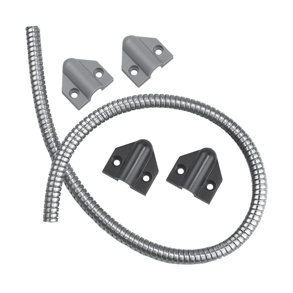 18" Door Cord, Stainless-Steel Cable Conduit, Gray/Black - TSB-C