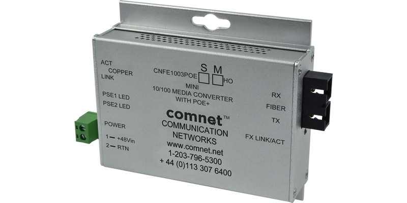 Hardened 100Mbps Media Converter, ST Con - CNFE1005POEM/M Hardened 100Mbps Media Converter, ST Con - CNFE1005POEM/M