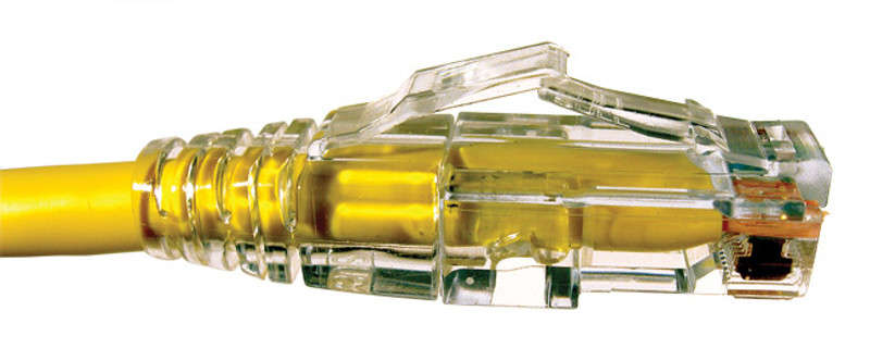 Strain Reliefs for EZ-RJ45 Pass-Through RJ45 Connectors, CAT6, Clear - 50pcs in Clamshell - 100036C