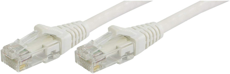 CAT5E BOOTED PVC-1 Ft, White - ECAT5-4PR-01XXB-WH