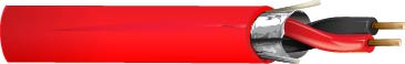1 Pair 14G Solid Shielded FIRE PVC 1000ft - Red 995RD1000