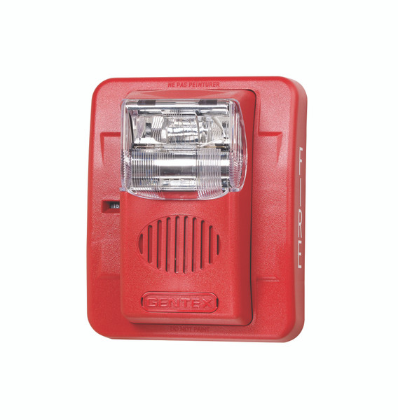 Commander Series Selectable Candela Evacuation Horn Strobe, 24VDC-Red - GEC3-24WR