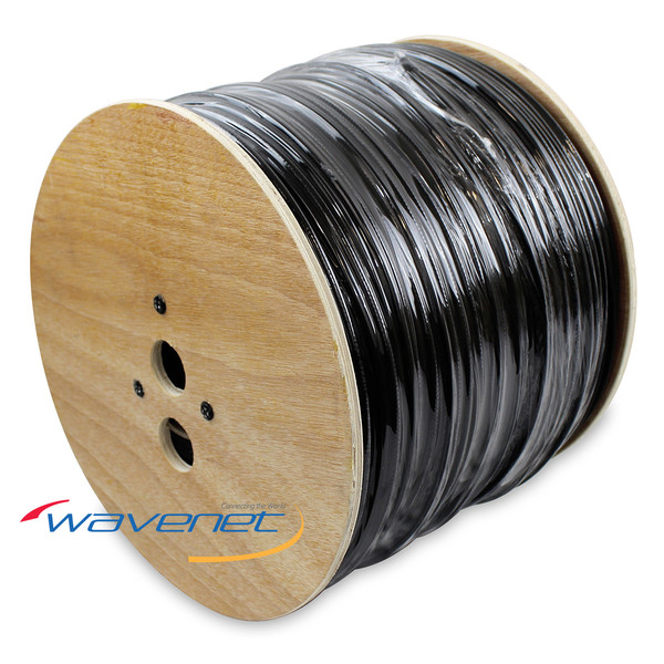 RG6 (CCS) 18/2 Siamese CM 1000ft - Black - H6+182JRBK2