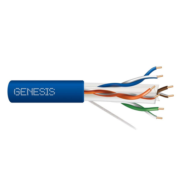 Genesis 23/4 Cat 6 Plus Unshielded (U/UTP) Riser Networking Cable - Pull Box, 1000ft, Blue - 50921106