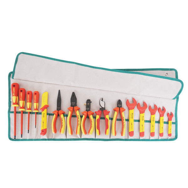 15Pc 1000V Insulated Metric Roll ToolKit - PK-2813M 15Pc 1000V Insulated Metric Roll ToolKit - PK-2813M