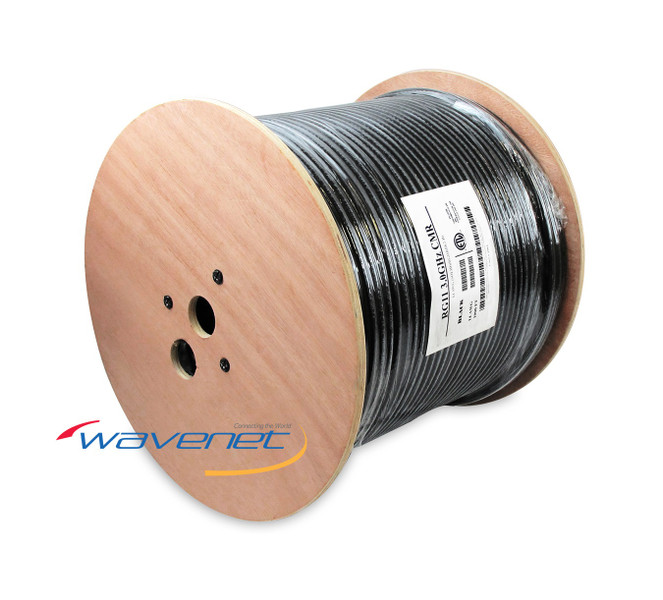 RG11 Coax CMR 1000ft - Black - RG11QRBK2 RG11 Coax CMR 1000ft - Black - RG11QRBK2