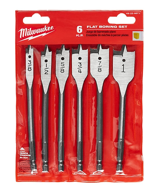 Flat Boring Bit 6" Universal Set - 6PC (49-22-0071)