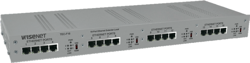 16CH Ethernet OverCoax w/PassThrough PoE - TEC-F16 16CH Ethernet OverCoax w/PassThrough PoE - TEC-F16