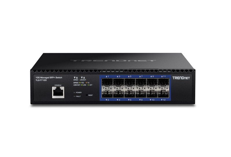 12-Port 10G Layer 2 Managed SFP Switch - TL2-F7120