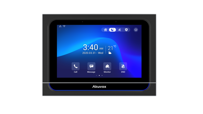 7 Inch SIP Luxury Indoor In-Wall Monitor with WiFi - Black (X933W Black)