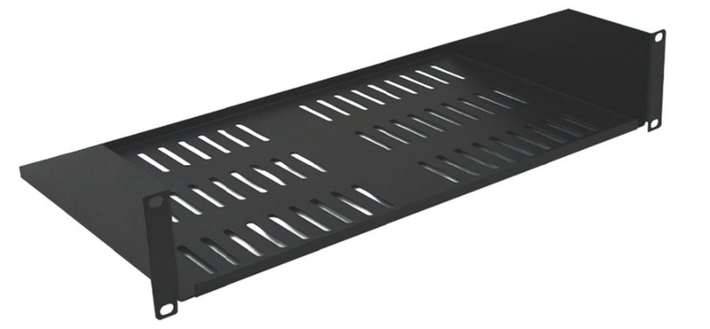 1U 14" Solid Vented, Single-Sided 19" Rack Shelf - SHELF-14SSV-1U