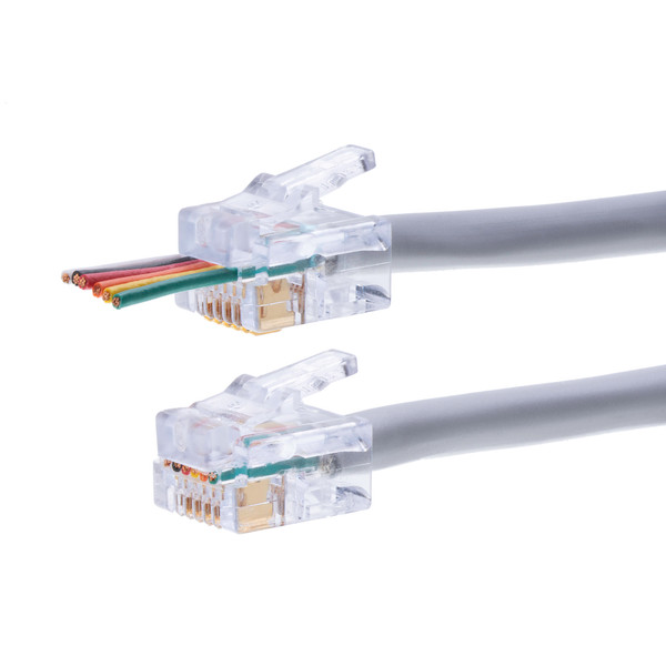 EZ-RJ12/11 Pass-Through RJ12/RJ11 Connectors - 100pcs in Box - 100026B