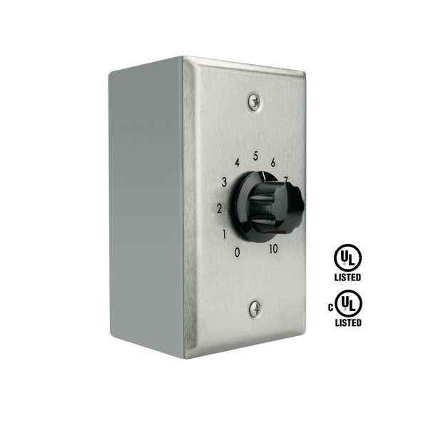 Wall Mount Volume Control with Bell Box, Stainless Steel - V-1092