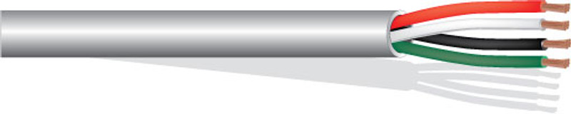 4C 18G Stranded Unshielded Plenum 1000ft - White 25244BWH1000