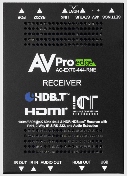 HDBaseT Receiver with Power Supply - AC-EX70-444-RNE