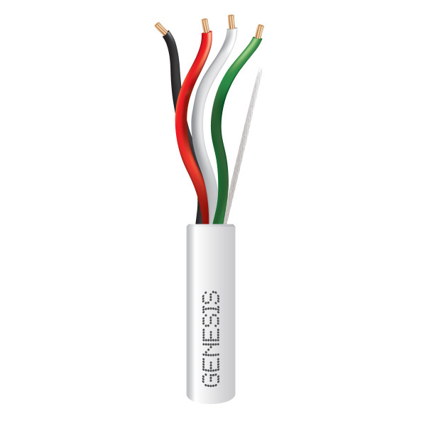 18/4C Stranded CM Box 1000ft, White - 11191101