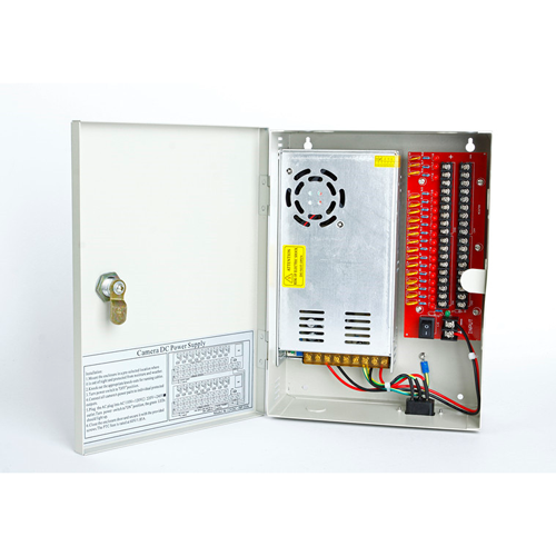 12VDC 30Amp 18PTC OUTPUT POWER SUPPLY UL - W-12VDC-18P/30AUL