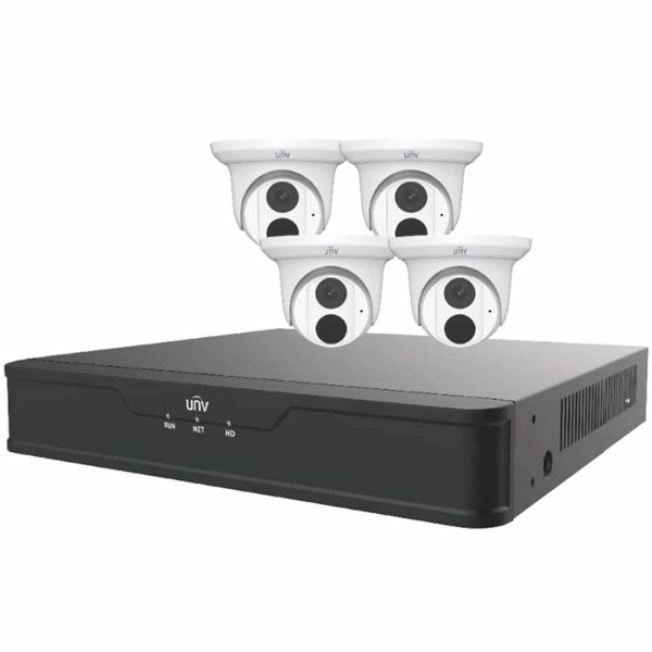 4CH NVR with 4x4MP Fixed Dome Camera Kit - EK-S31P4T44T1-V3