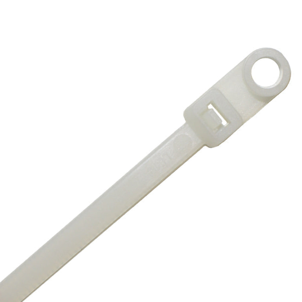 ACT 11in WH Screw Mount Cable Tie WH - 989