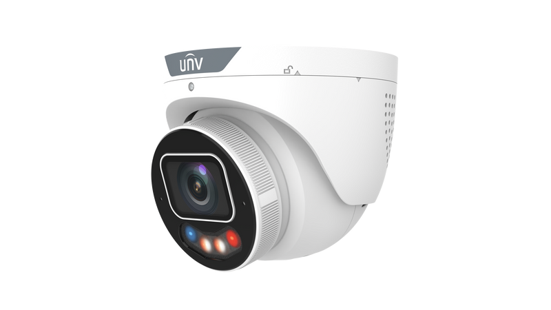 8MP Tri-Guard IP Dual Light Turret Camera 2.8-12mm, White - IPC3638SE-ADZKMC-WP-I1