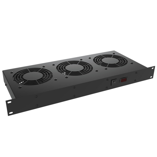Fan Tray 19in Rack Mount, 3 Fans with Switch Black - FT300HA1BK