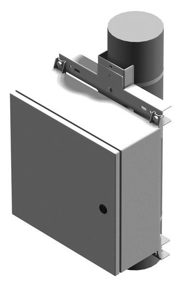 Pole Mounting Kit Horizontal Steel Channel, Steel/Grey Use with 1414N4 (Eclipse Junior) - PMH15GY