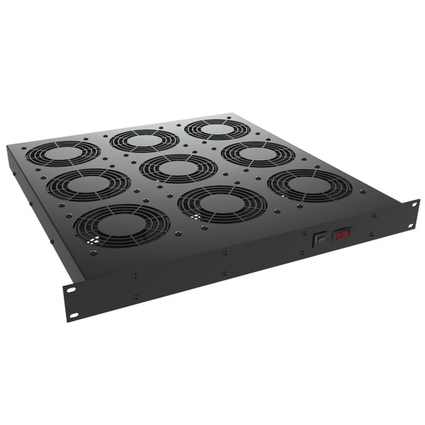 Fan Tray 19in Rack Mount, 9 Fans with Switch Black - FT900HA1BK