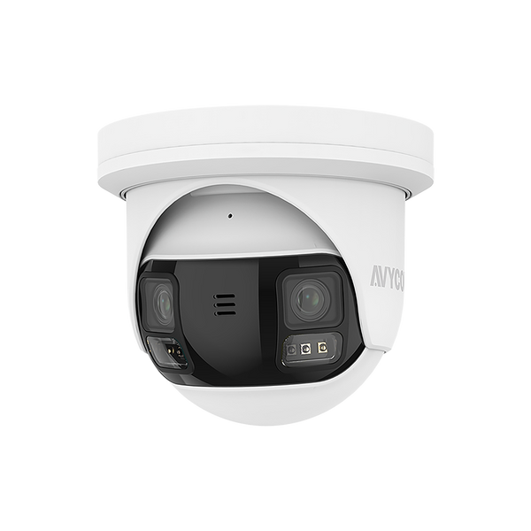 8MP 4K Pano Turret IP Cam 2x2.8mm White - AVC-NPE81F2D
