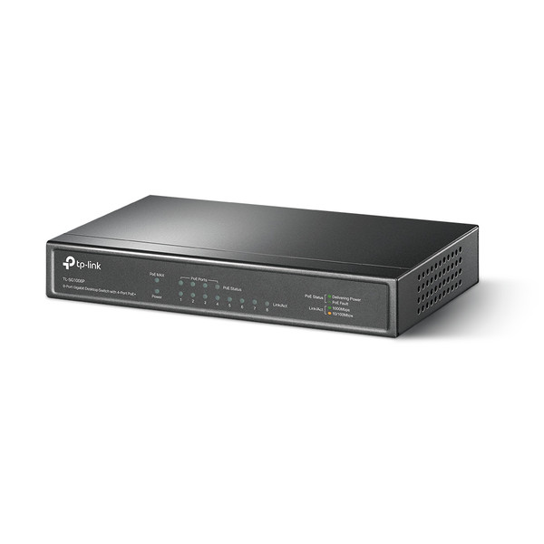 8 RJ45Port GB DesktopSwitch w/4 Port PoE - TL-SG1008P