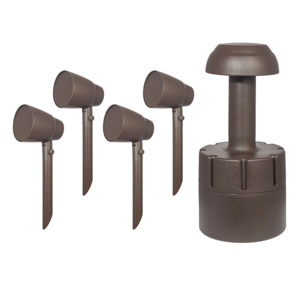 4in All Weather Outdoor Landscape Speaker Kit With 8in Burial Subwoofer - PAS-4.1-BU
