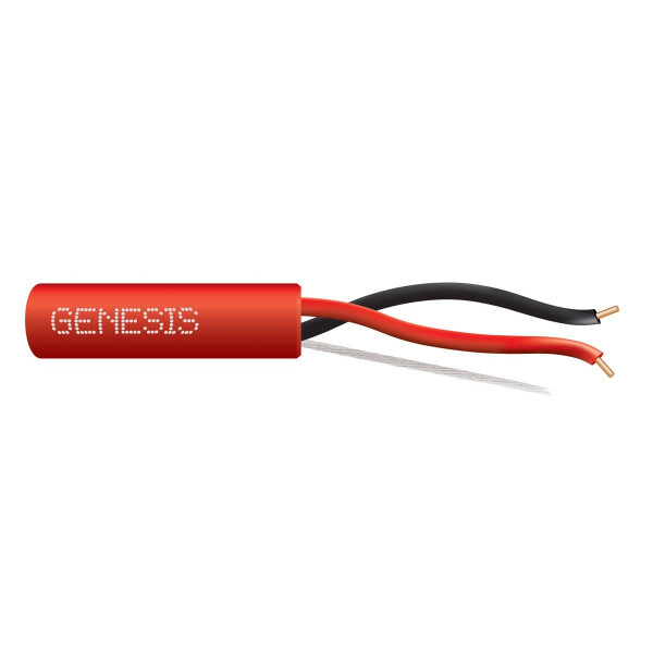 14/2 Solid Plenum Fire Alarm Cable Unshielded - 500ft Red - 45135004