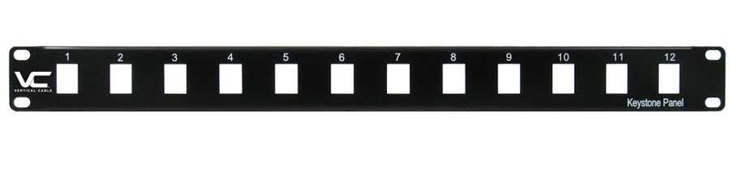 12 Port 1U Blank Patch Panel - 043-380/12