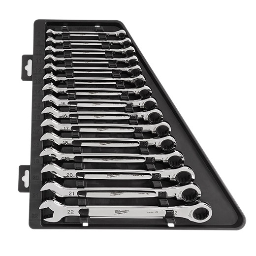 15pc Ratcheting Combo Wrench Set -Metric - 48-22-9516