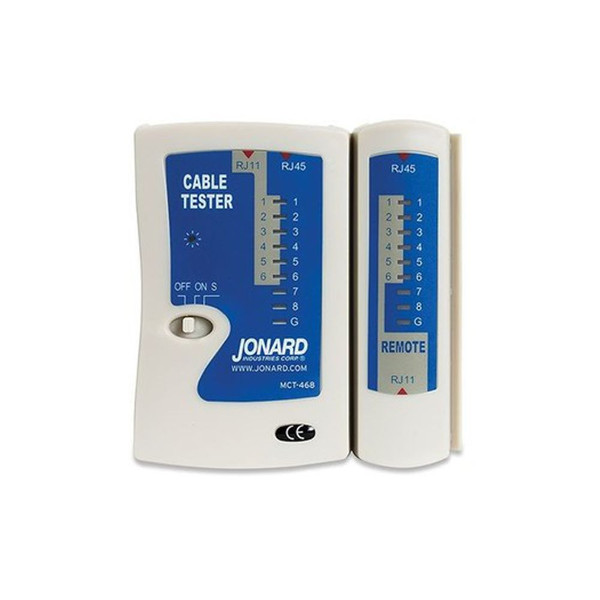 Modular Cable Tester for RJ45, RJ12, RJ11 Cables - MCT-468