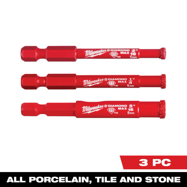 DIAMONDMAX(tm)DiamondGritHoleSaw 3pc Set - 49-56-0500