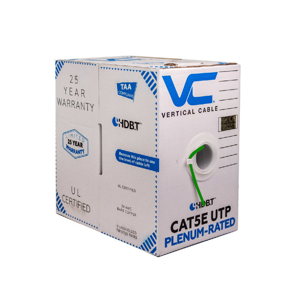 Cat5e UTP HDBT Plenum 1000ft - Green - 056-462/P/GR