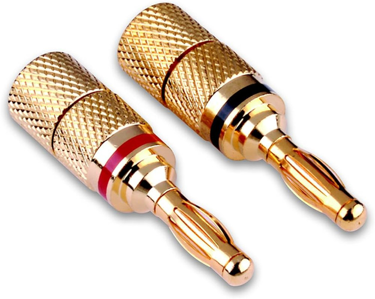 Gold Plated Banana Plugs(Pair) Red/Black - 280039