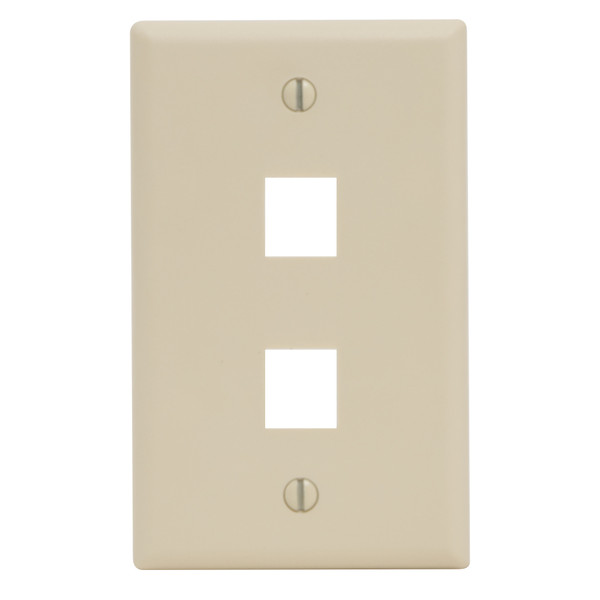 Classic 2 Ports Faceplate for EZ®/HD Style in Single Gang - Almond - IC107F02AL