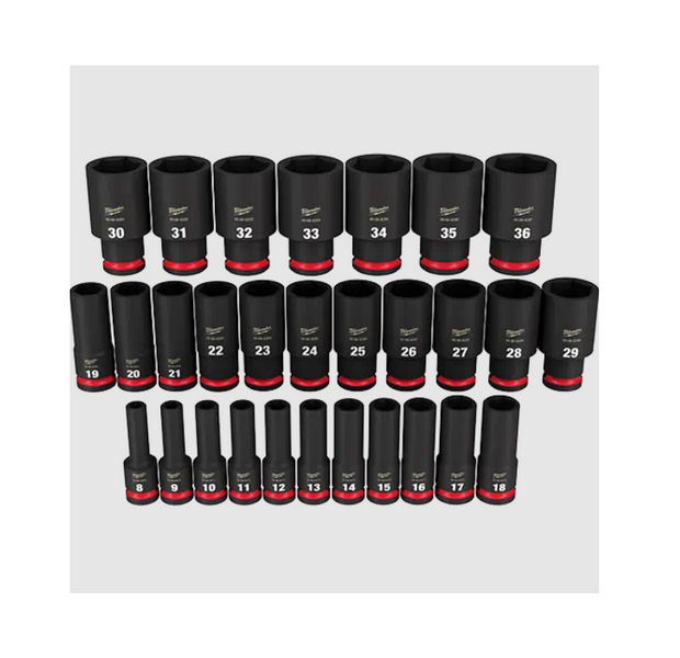 29PC 1/2in Drive Metric Deep Socket Set - 49-66-7015 29PC 1/2in Drive Metric Deep Socket Set - 49-66-7015