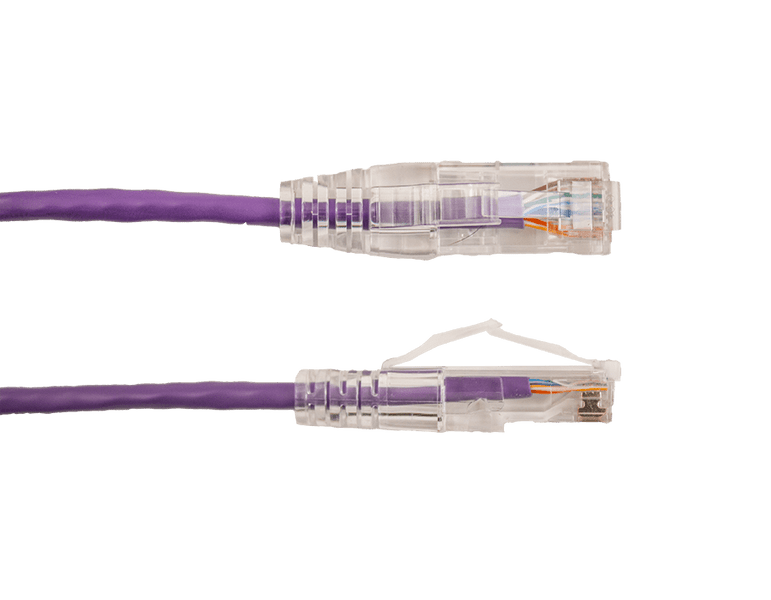 CAT6A Slim Type Patch Cord 0.5ft - Purple - 077-2015/05PR